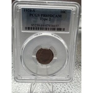 1979-S Roosevelt Dime Type 2 PR69 DCAM PCGS Blue Label